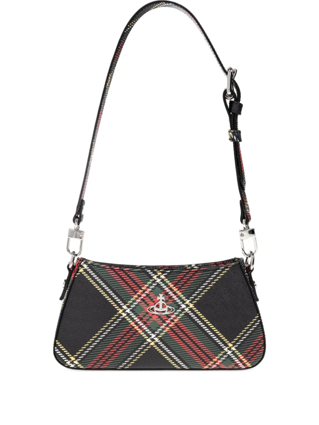 

Мини-сумка через плечо в клетку Vivienne Westwood, черный