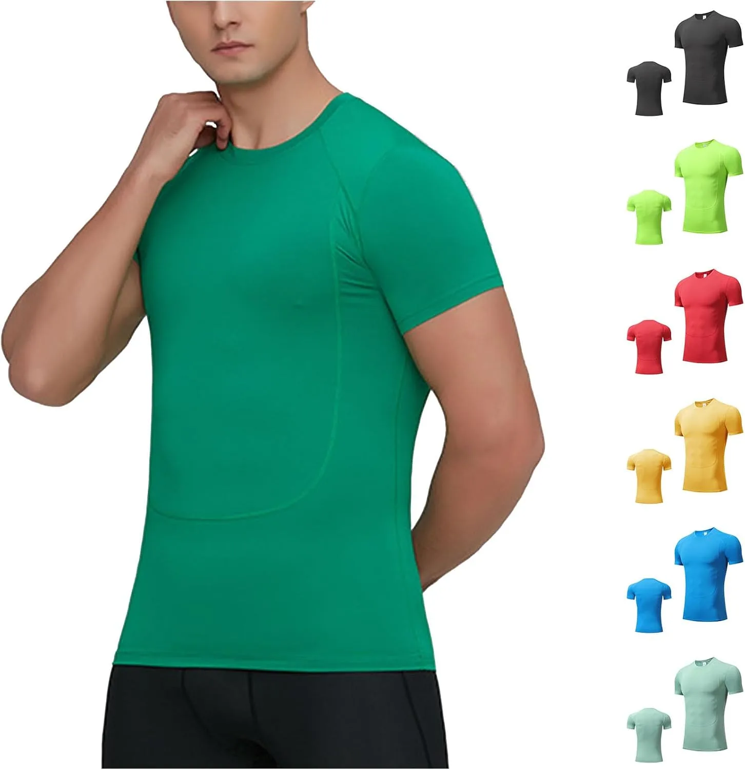 

Мужская футболка для бега и тренировок летняя Quick Dry Breathable