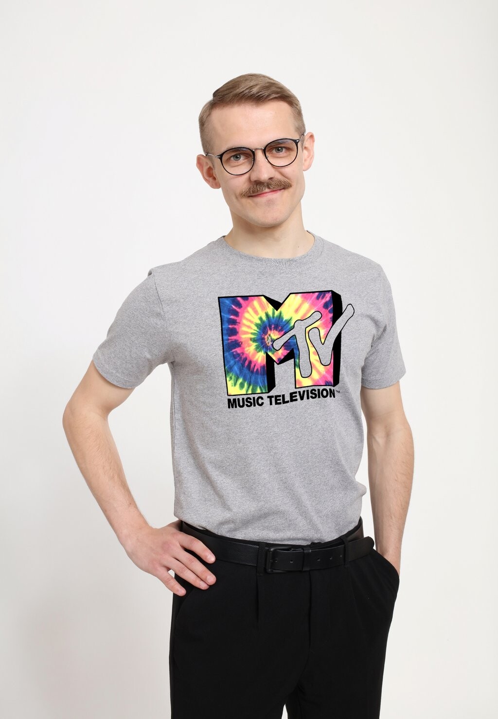 

Футболка с принтом MTV BRIGHT TIE DYE Henry Tiger, цвет Mottled Light Grey