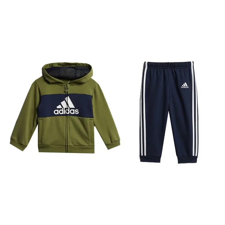 Повседневная спортивная одежда для малышей Adidas, Зеленый/Темно-синий колледж+Темно-синий колледж/Белый — фото 2