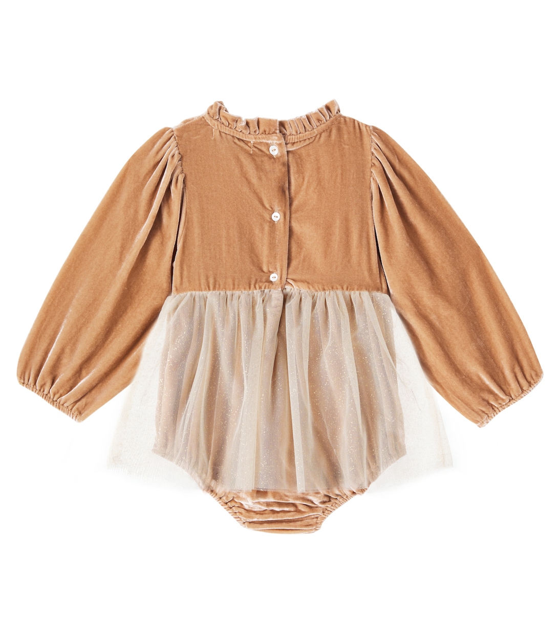 Боди Baby Nyssa из бархата и тюля Bebe Organic, Winter Tulle — фото 2