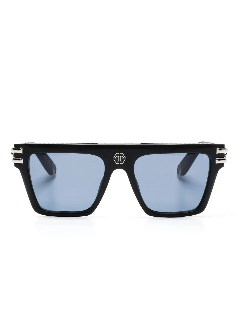 

Солнцезащитные очки в прямоугольной оправе Philipp Plein Eyewear, черный