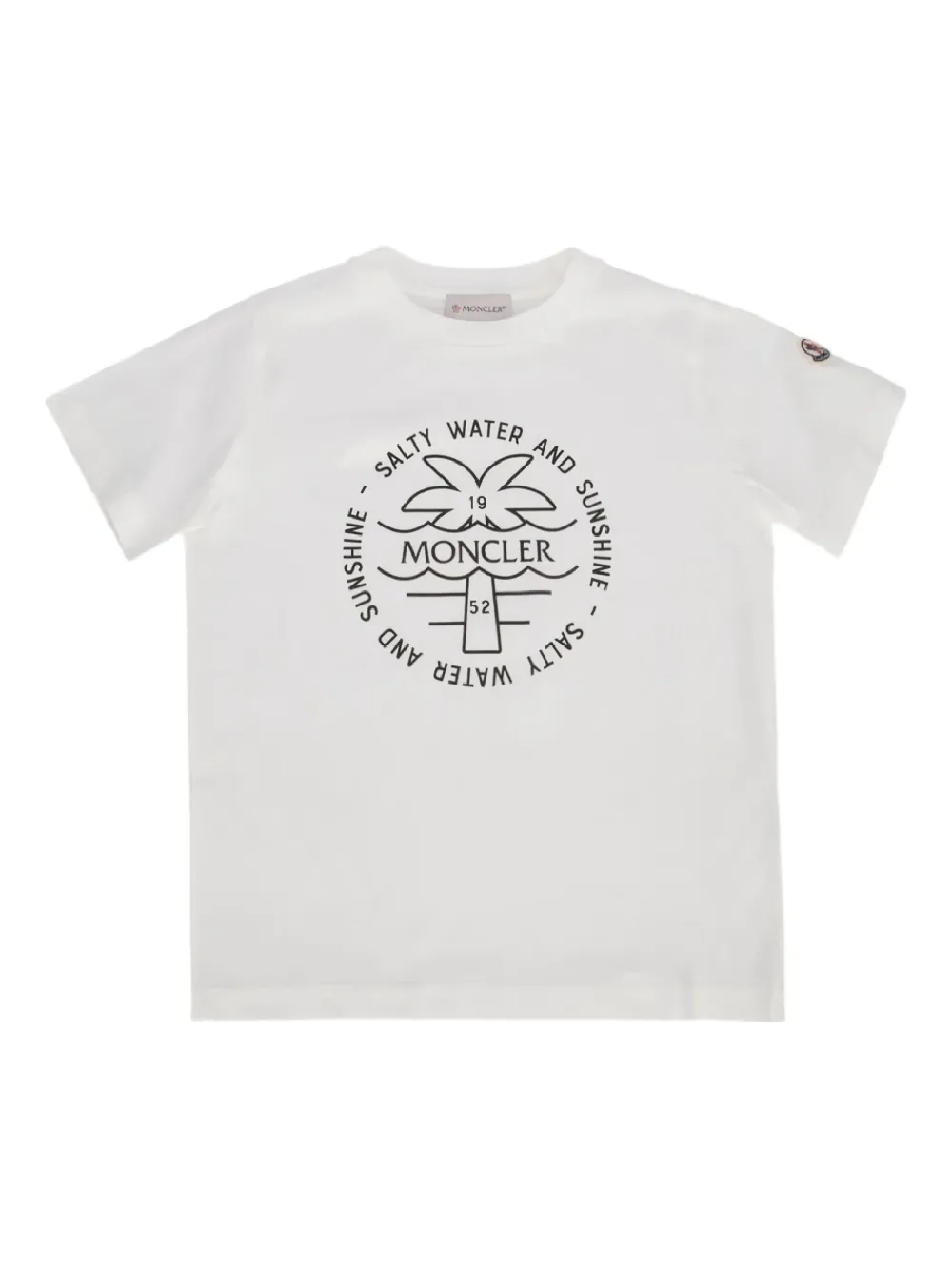 

Футболка с графичным принтом Moncler Enfant, белый