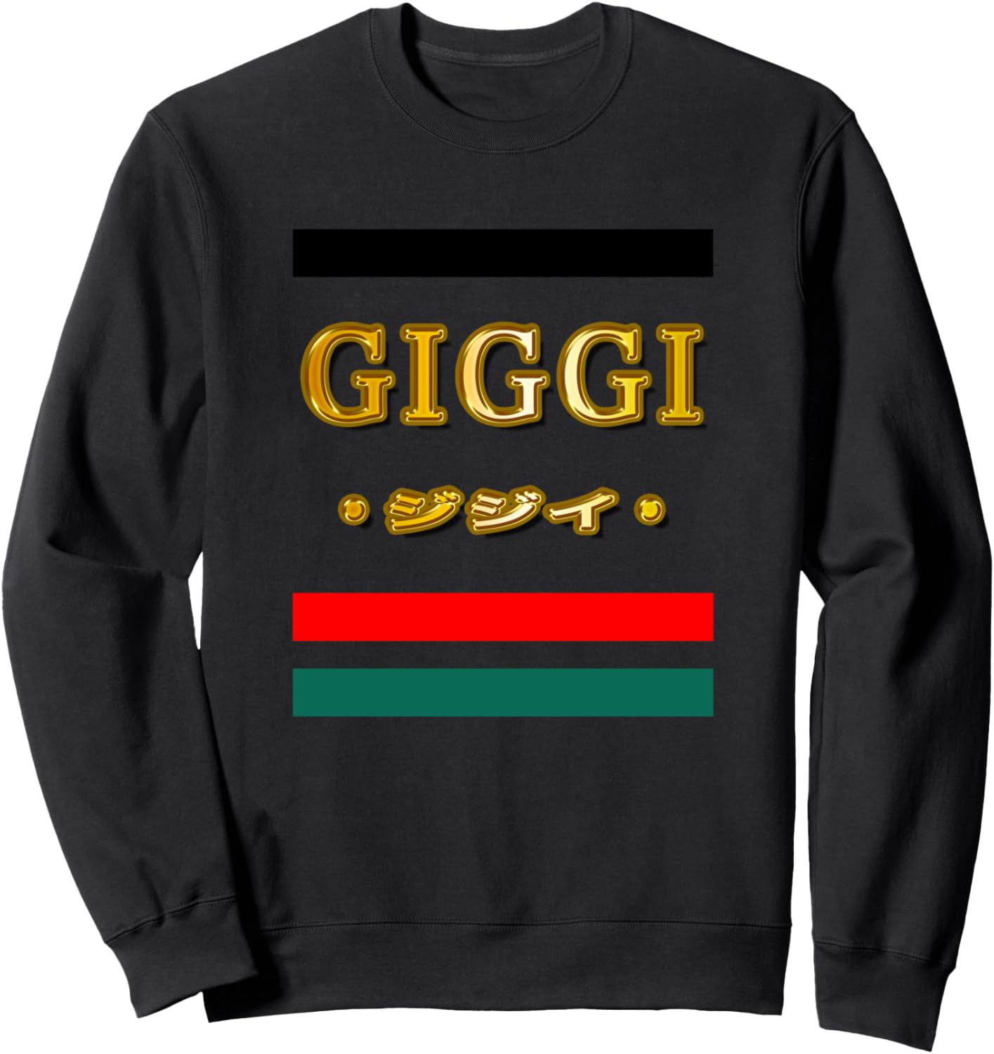 

Логотип Gigi в стиле итальянского флага (Strange Design Shop) Пародия на бренд Uncle Brand, забавная шутка, смешная толстовка Illustration Goods Workshop, черный