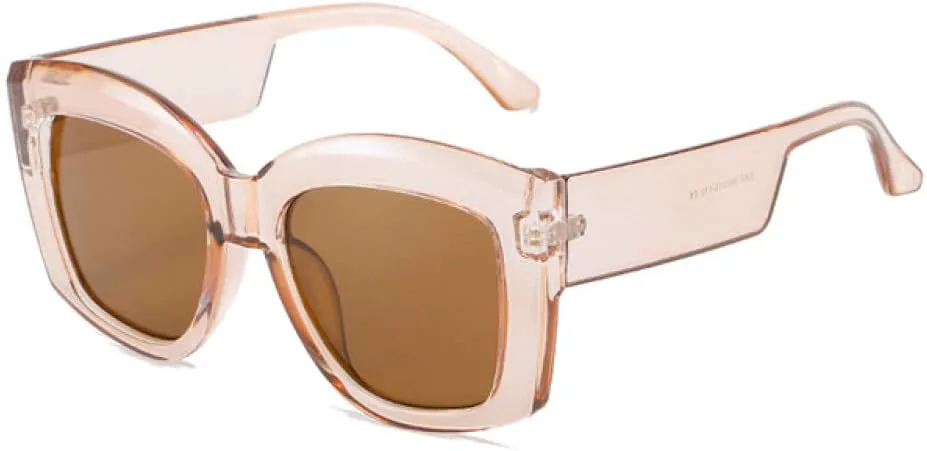 

Ретро большие разноцветные солнцезащитные очки для женщин, защита от УФ-излучения UV400, для мужчин, фиолетово-оранжевые солнцезащитные очки LANGSER, Champagne Tea