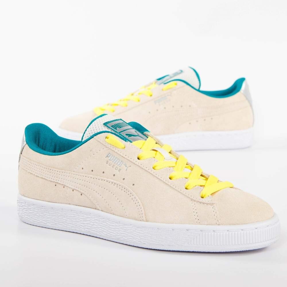 Баскетбольные кроссовки замшевые классические Puma, бежевый — фото 2