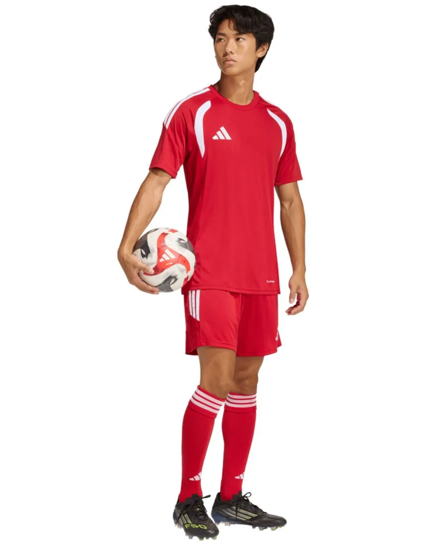 Мужская футболка Tiro 26 League Jersey с круглым вырезом и возможностью надевания Adidas, team power красный — фото 2