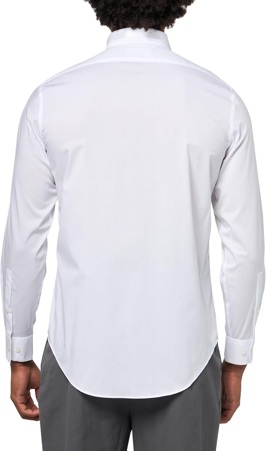 Мужская рубашка Calvin Klein, не требующая глажки, облегающая, деловая, White — фото 2