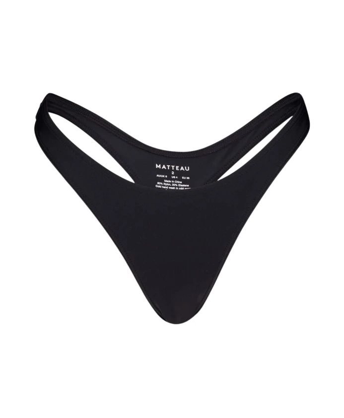 

Бразильские трусы с высокой посадкой, черные Matteau, черный