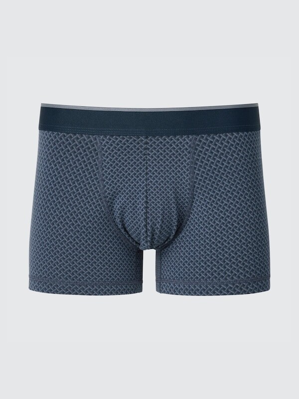 

Хлопковые боксерские трусы с низкой посадкой Uniqlo, синий