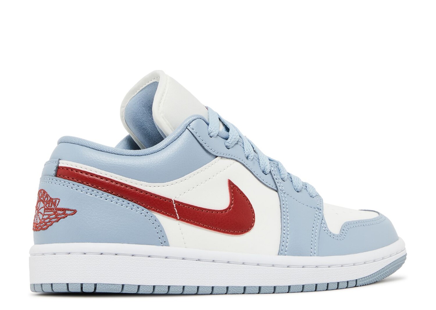 Кроссовки Air Jordan Wmns Air Jordan 1 Low 'Blue Whisper Dune Red', белый — фото 3