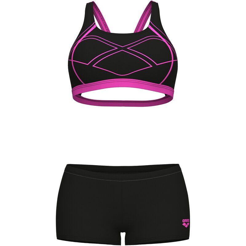 

Купальник бикини с графическим принтом, раздельный, из двух частей Arena, розовый