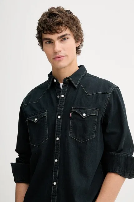 Рубашка джинсовая Barstow Western Standard Levi's, черный — фото 4