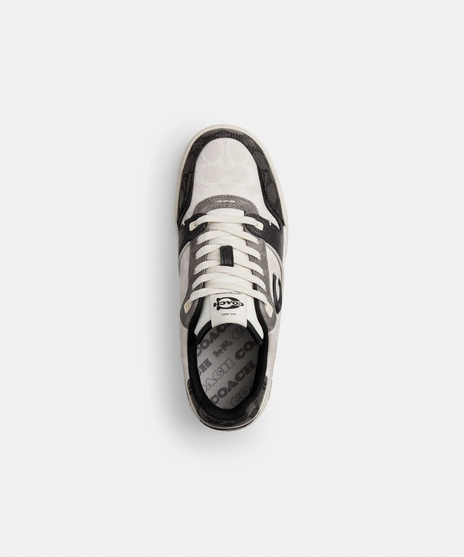 Мужские кроссовки из экоматериалов COACH Soho Mixed Signature белые — фото 4