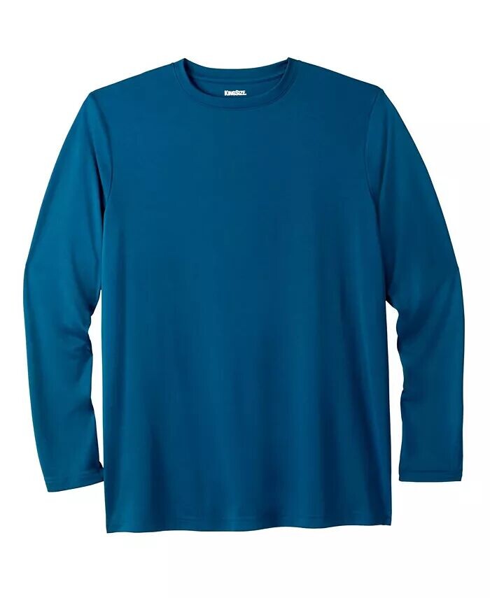 

Футболка с круглым вырезом и длинными рукавами Big & Tall No Sweat KingSize, синий