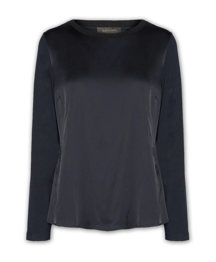 

Футболка, изготовленная из двух материалов. Elena Mirã², синий