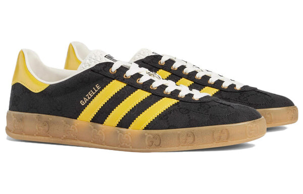 Кроссовки adidas x gazelle 'black yellow' Gucci, желтый — фото 3