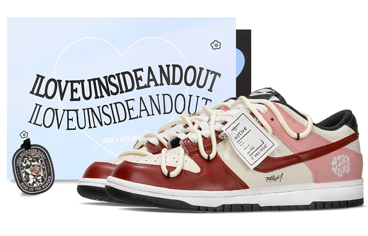 

Кроссовки для скейтбординга Dunk женские, низкие, розовый Nike, розовый