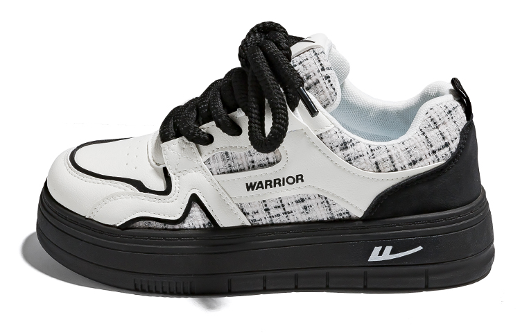 

Кроссовки WARRIOR Skateboarding Shoes Women's Low-top Black, белый/черный