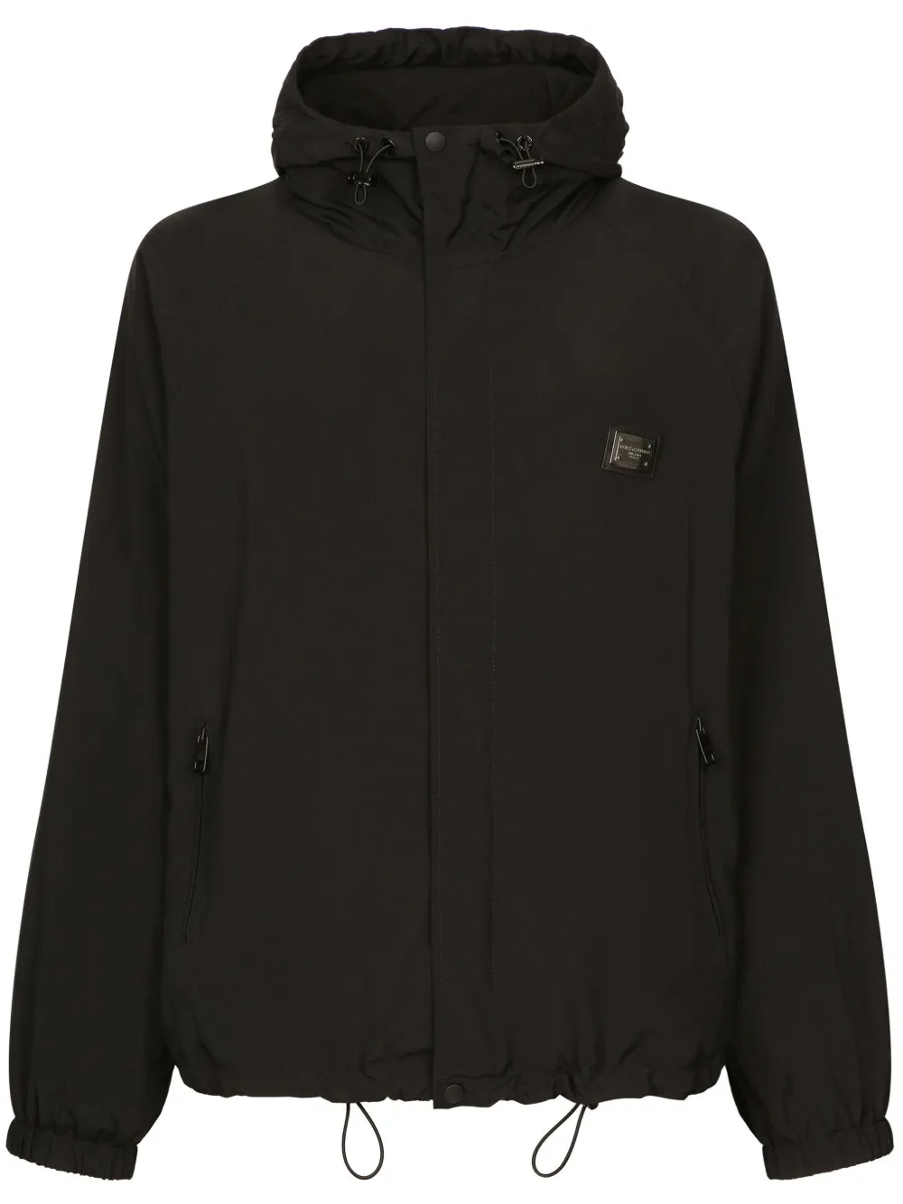 

Куртка с капюшоном и кулиской DOLCE & GABBANA, черный