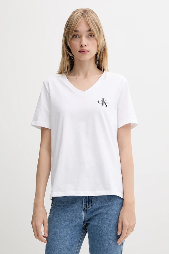 

Хлопковая футболка 2 шт Calvin Klein Jeans, черный