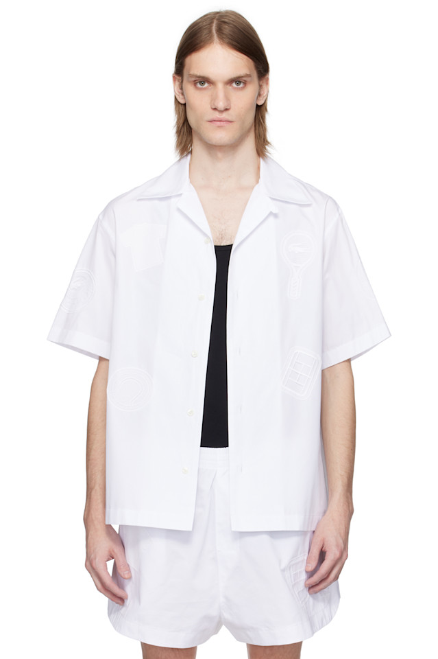 

Рубашка расслабленного кроя Runway с нашивкой Lacoste, белый
