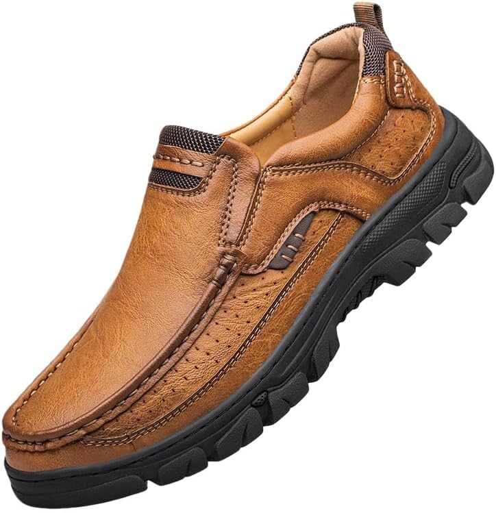 

Мужские повседневные кроссовки большого размера, удобные и дышащие, с прочной резиновой подошвой, из дышащей ткани, подходят для походов на свежем воздухе, прогулок и вождения Clolinde, светло-коричневый