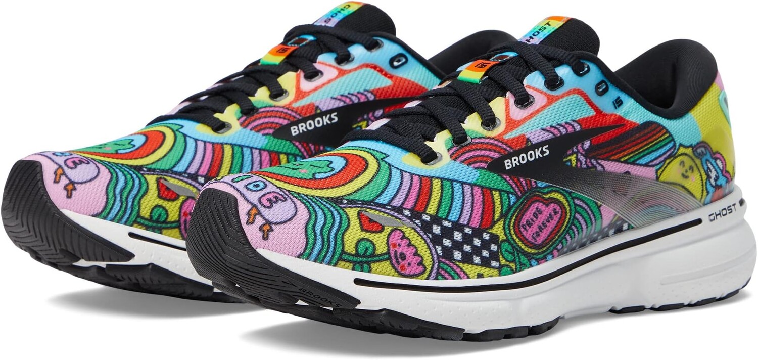 

Кроссовки Brooks Ghost 15, цвет Black/White/Multi