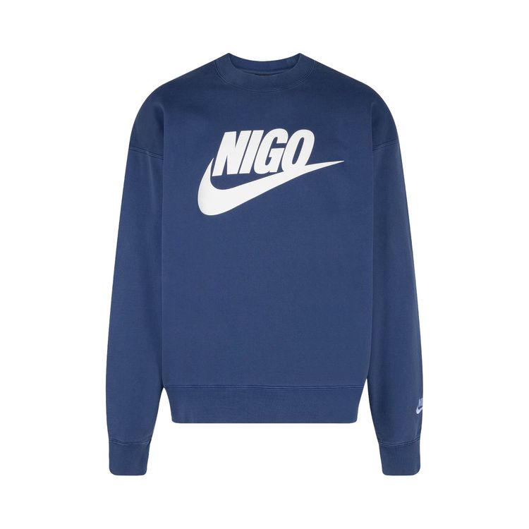 

Толстовка Nike x Nigo NRG Fleece Crew Sweatshirt Navy, синий