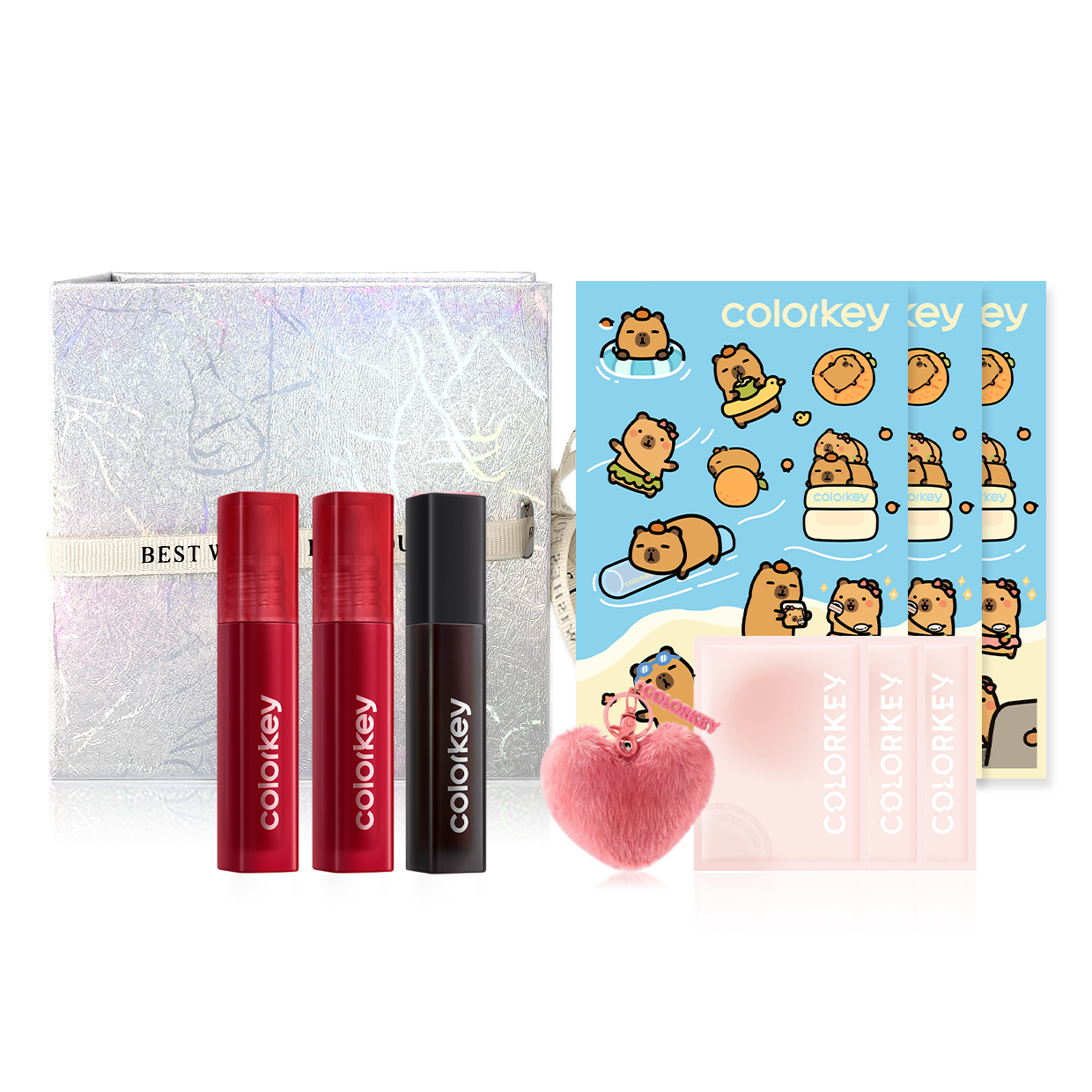 

набор косметики для женщин Colorkey, [love story]mini lip gloss gift set
