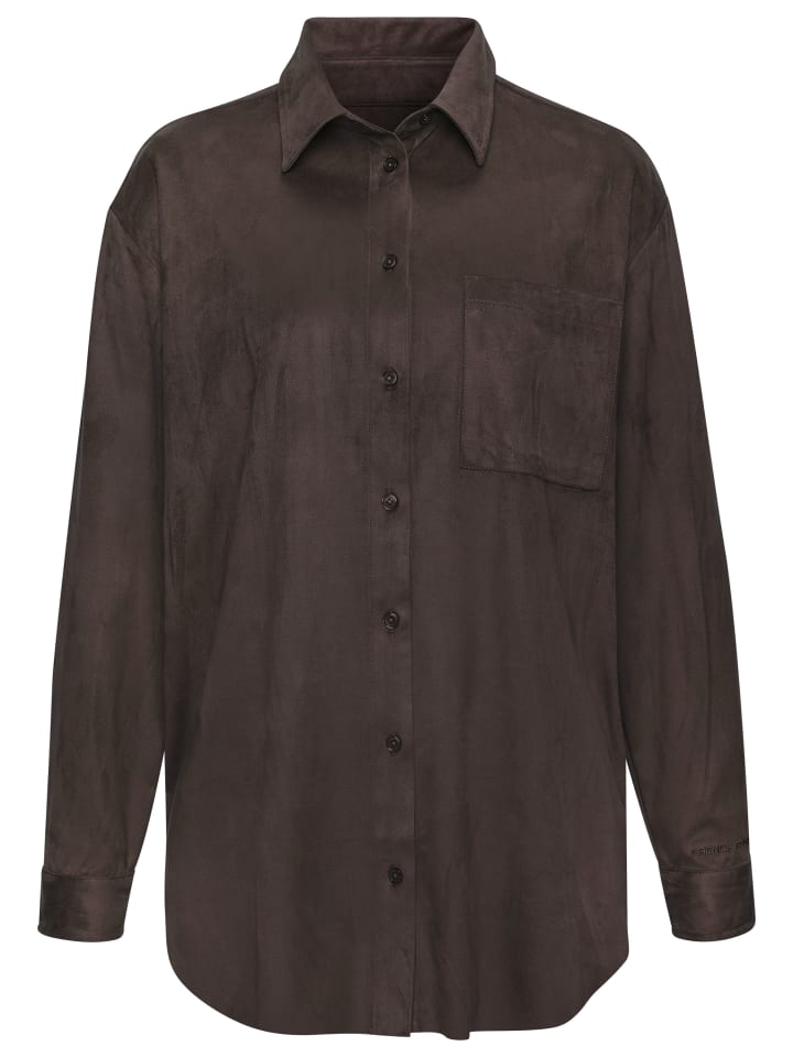 

LASCANA Рубашка с длинными рукавами темно-коричневого цвета