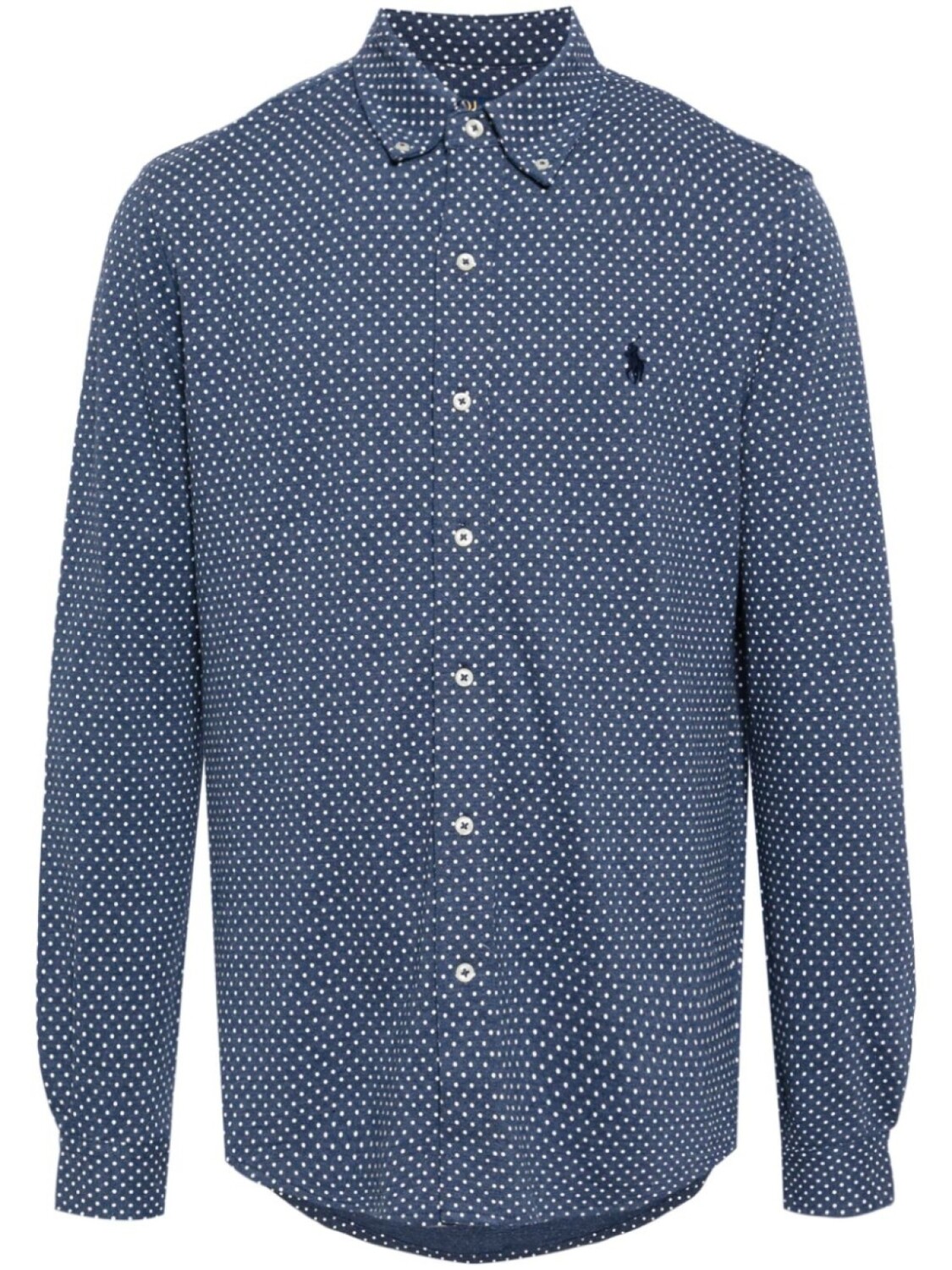

Рубашка в горох с длинными рукавами Polo Ralph Lauren, синий