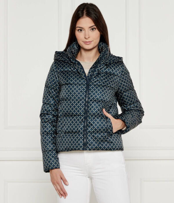 

Пуховик женский Tommy Hilfiger короткий с узором, зеленый