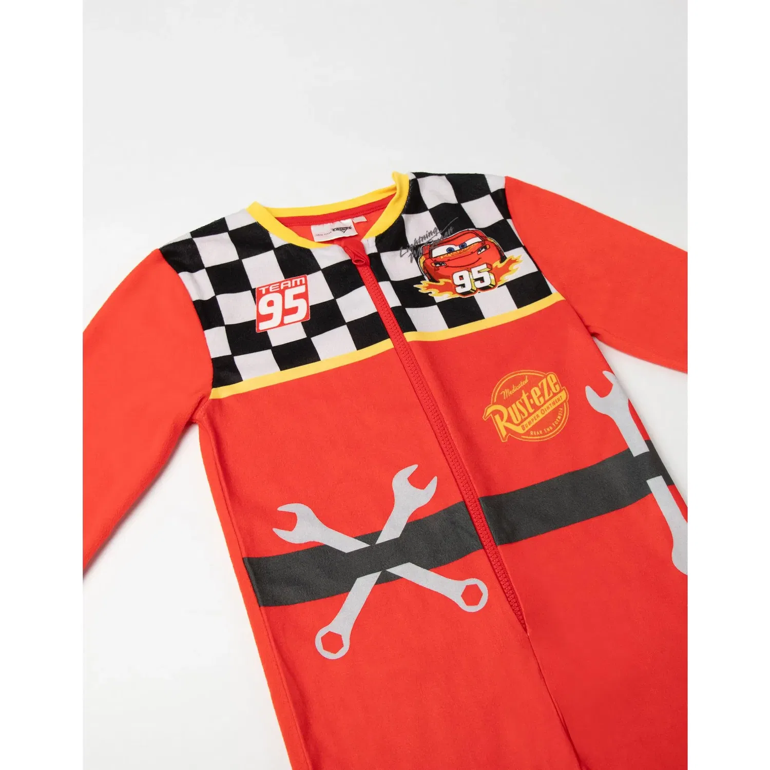 Детский комбинезон Disney Cars с молнией, красный, красный — фото 3