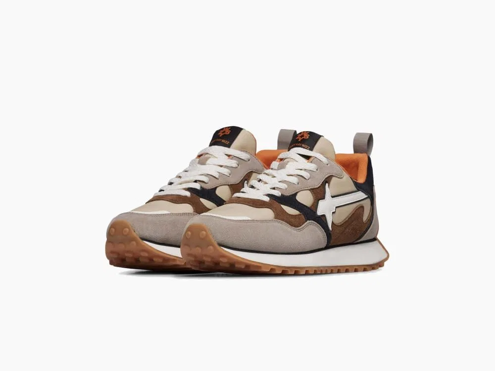 W6yz, Мужские модные повседневные кроссовки Loop-M, Brown, Beige, Black — фото 4