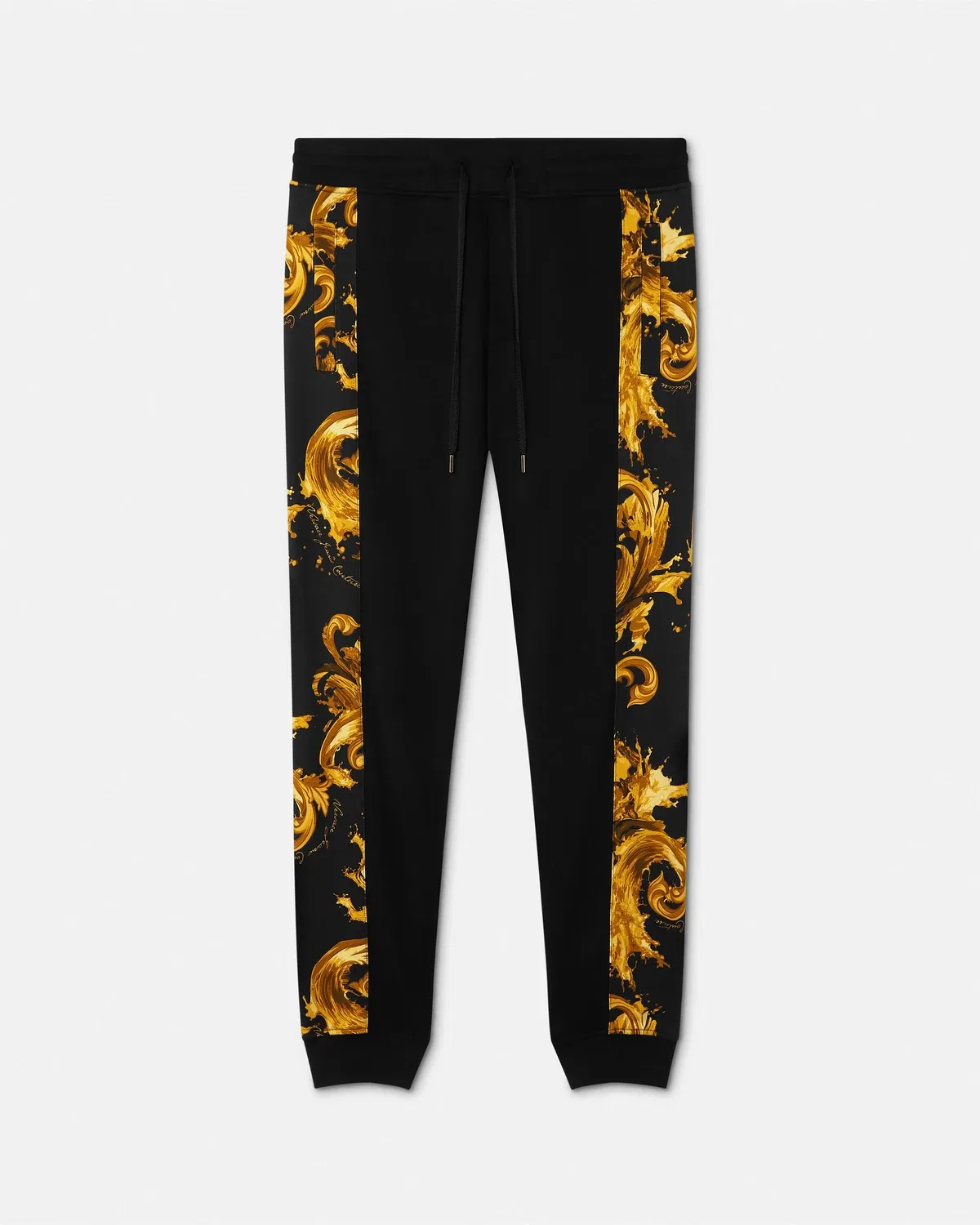 Хлопковые джоггеры с принтом VERSACE, черный