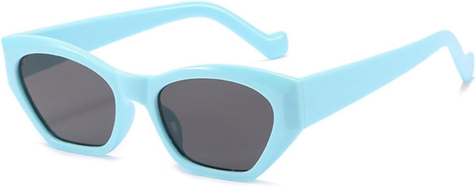 

Женские солнцезащитные очки в тонкой оправе, конфетные цвета, «кошачий глаз», защита от УФ-излучения UV400, для занятий спортом на открытом воздухе, бега и езды на велосипеде FYTUP, Blue