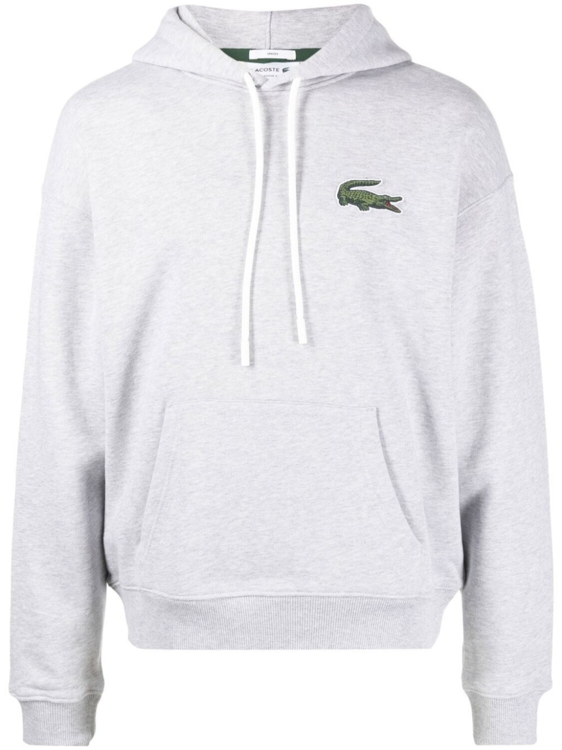 

Lacoste худи с нашивкой-логотипом, серый