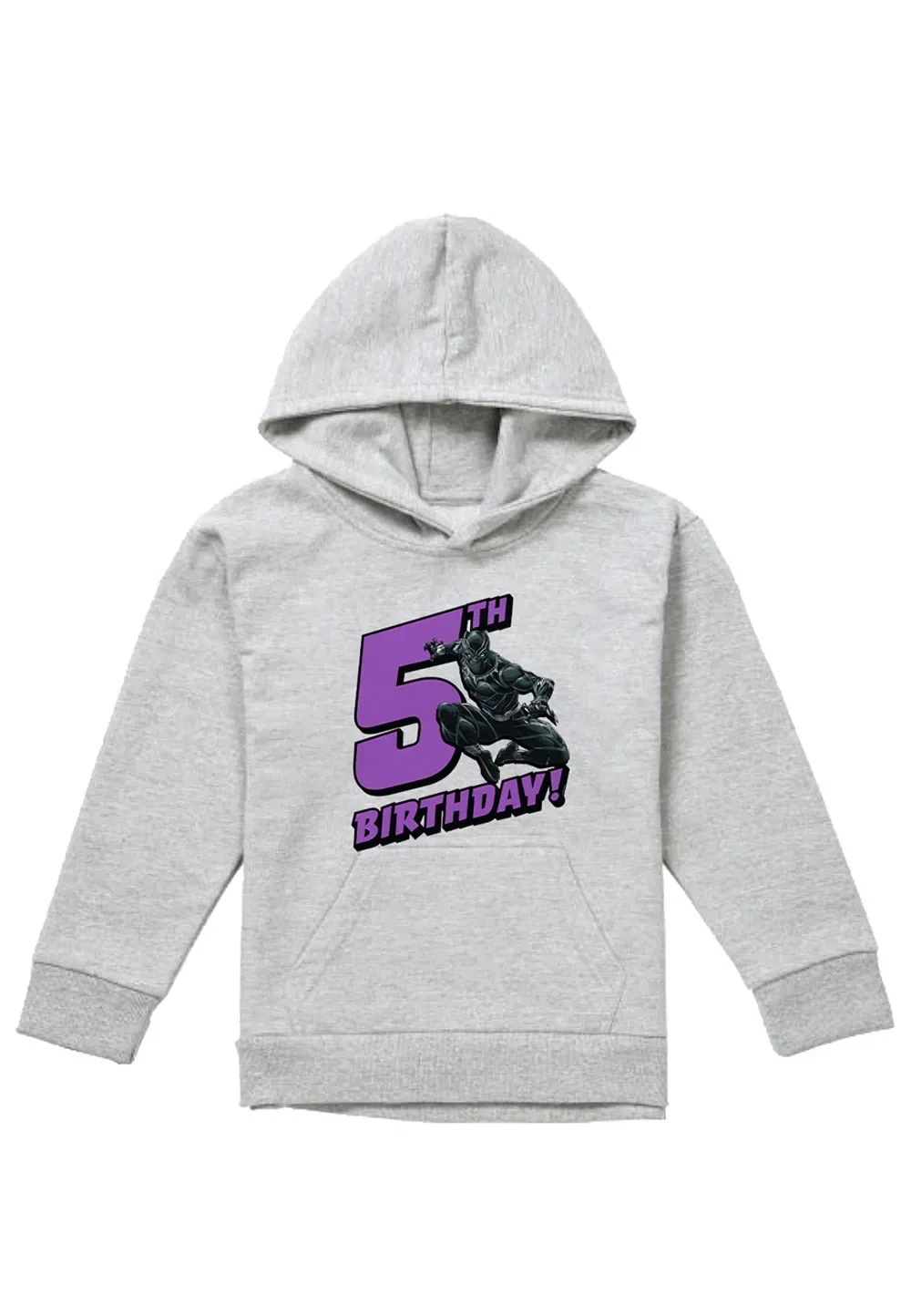 Детская худи Marvel Black Panther, Athletic Heather, серый — фото 4