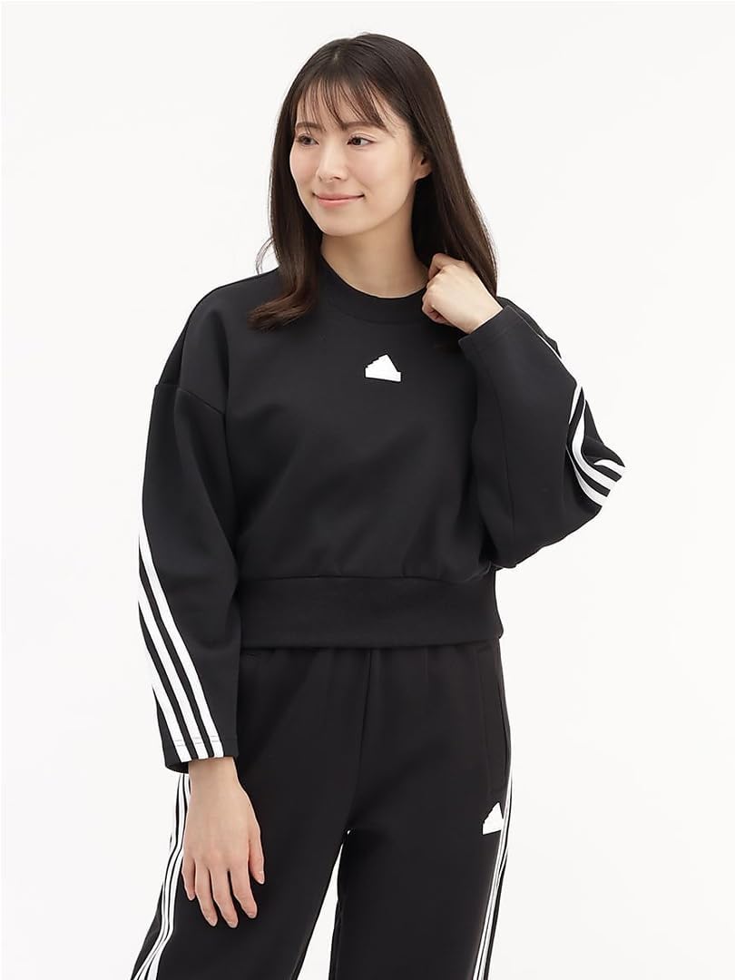 Мужская толстовка adidas EAW40 Future Icon с тремя полосками, черный — фото 2