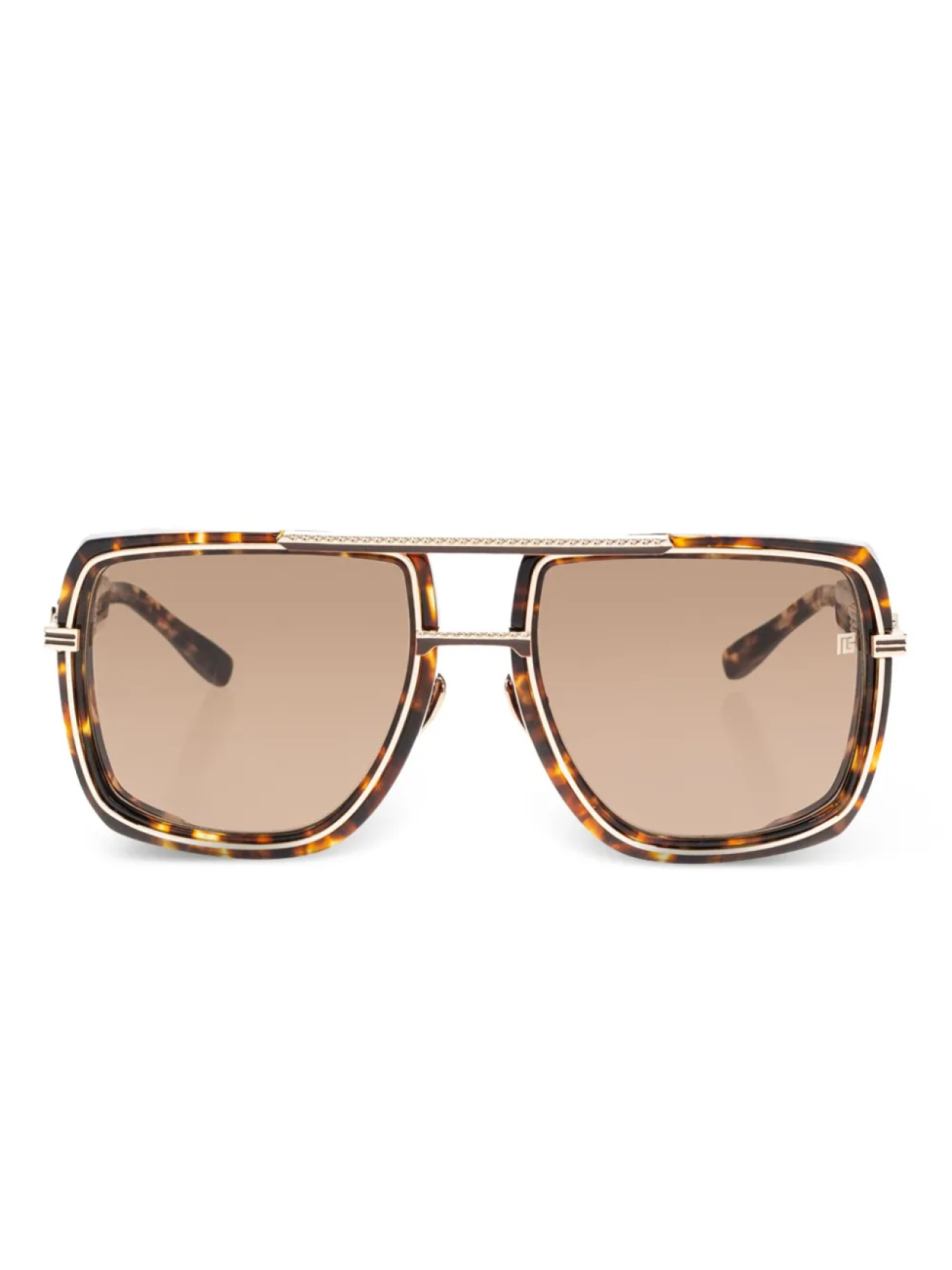 

Солдатские солнцезащитные очки Balmain Eyewear, коричневый