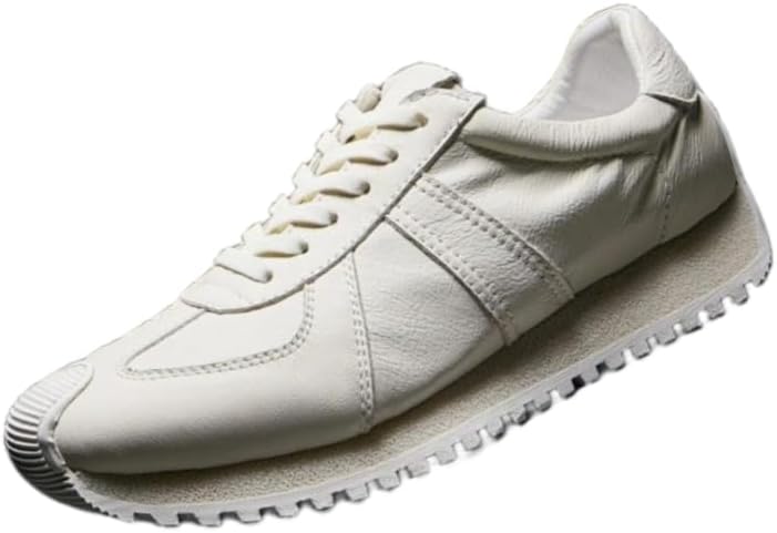 

Мужские кроссовки HoaloX однотонные на шнуровке - удобные повседневные кроссовки для активного отдыха на улице, белый