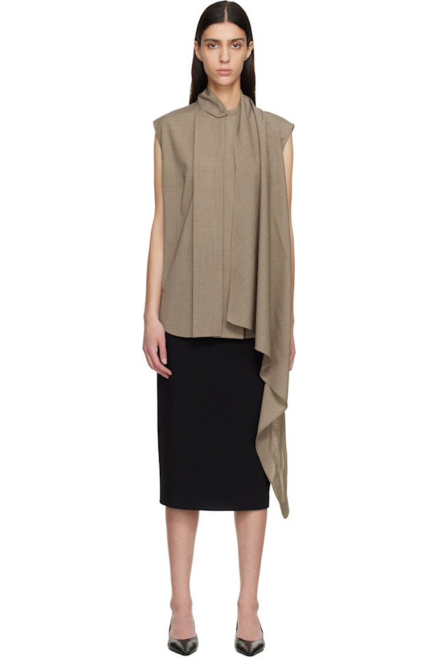 

Блузка без рукавов с накидкой Le17Septembre, коричневый