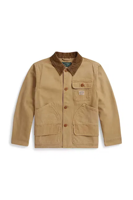 Куртка короткая хлопковая Harrington Polo Ralph Lauren, бежевый