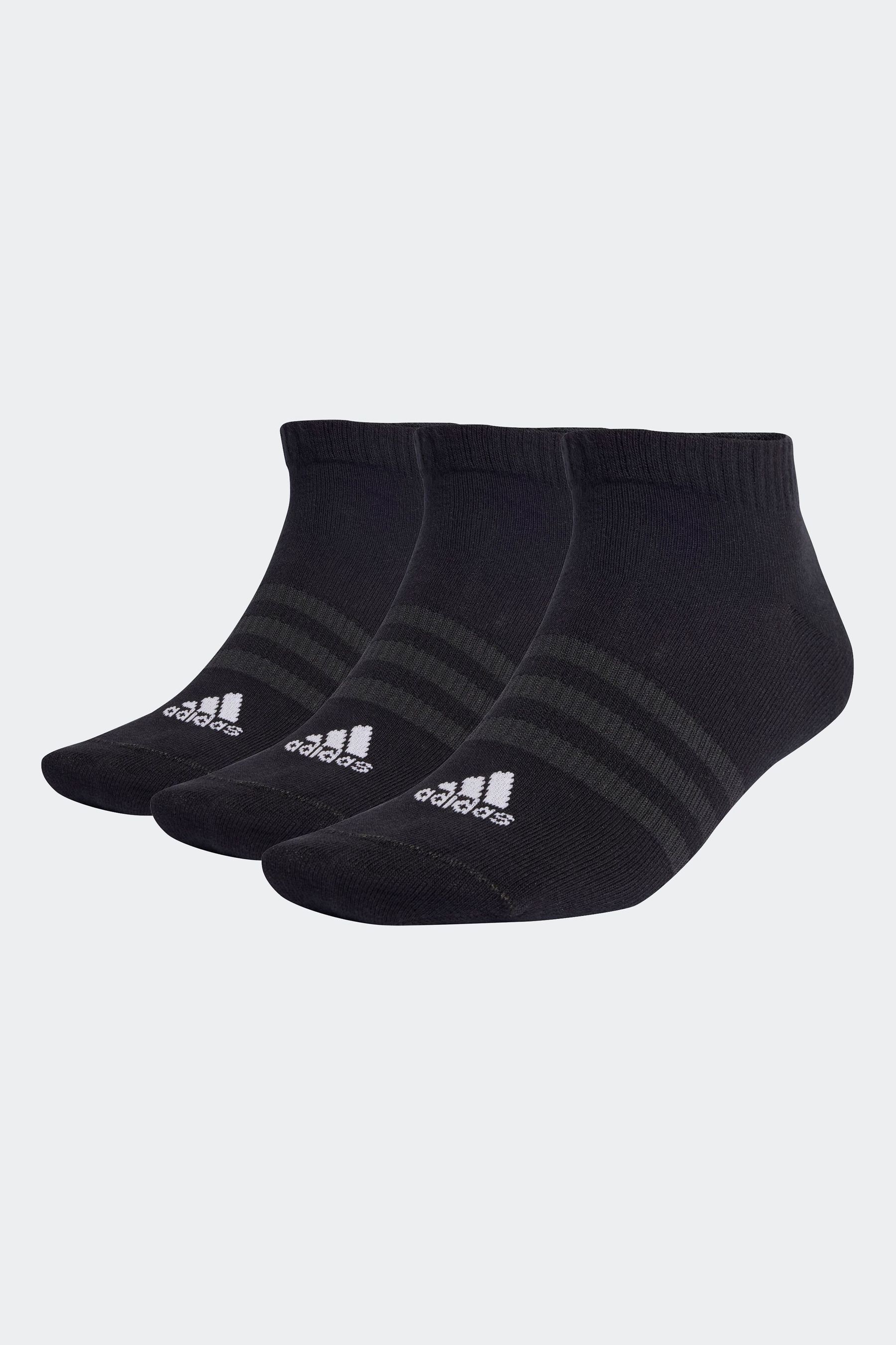 

Тонкие и легкие спортивные низкие носки 3 пары Adidas, черный