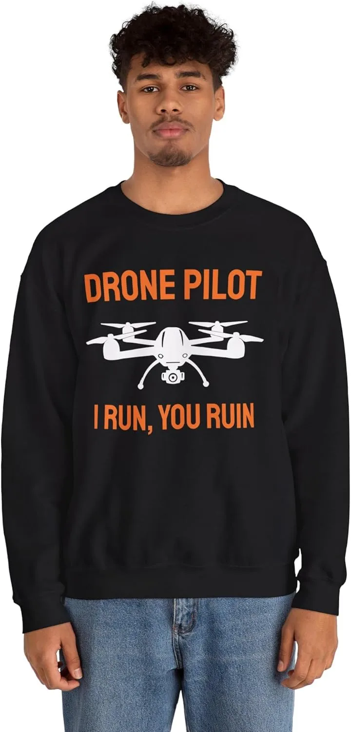 Свитшот Drone Pilot I Run You Run Funny Trending Unisex — фото 3