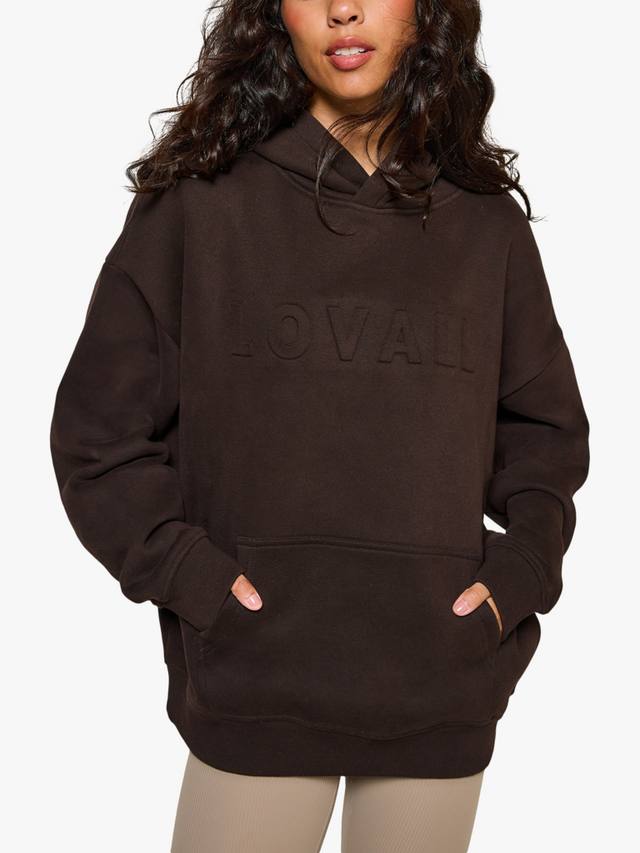

Утепленный оверсайз худи из флиса Lovall, Espresso Brown
