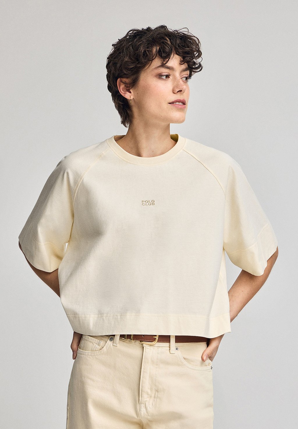 

Базовая футболка BOXY FIT Polo Club, бежевый