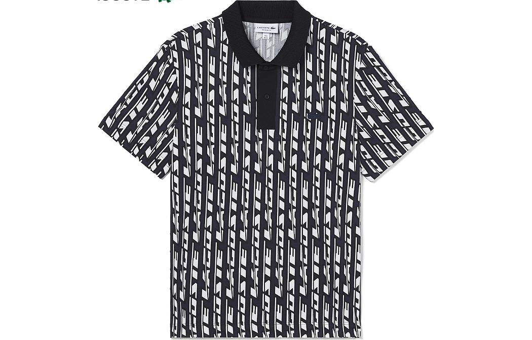

LACOSTE Мужская поло черно-белая