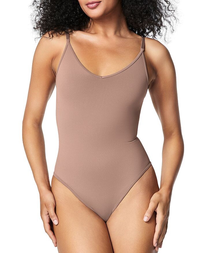 

Бесшовное боди Power Thong SPANX, коричневый